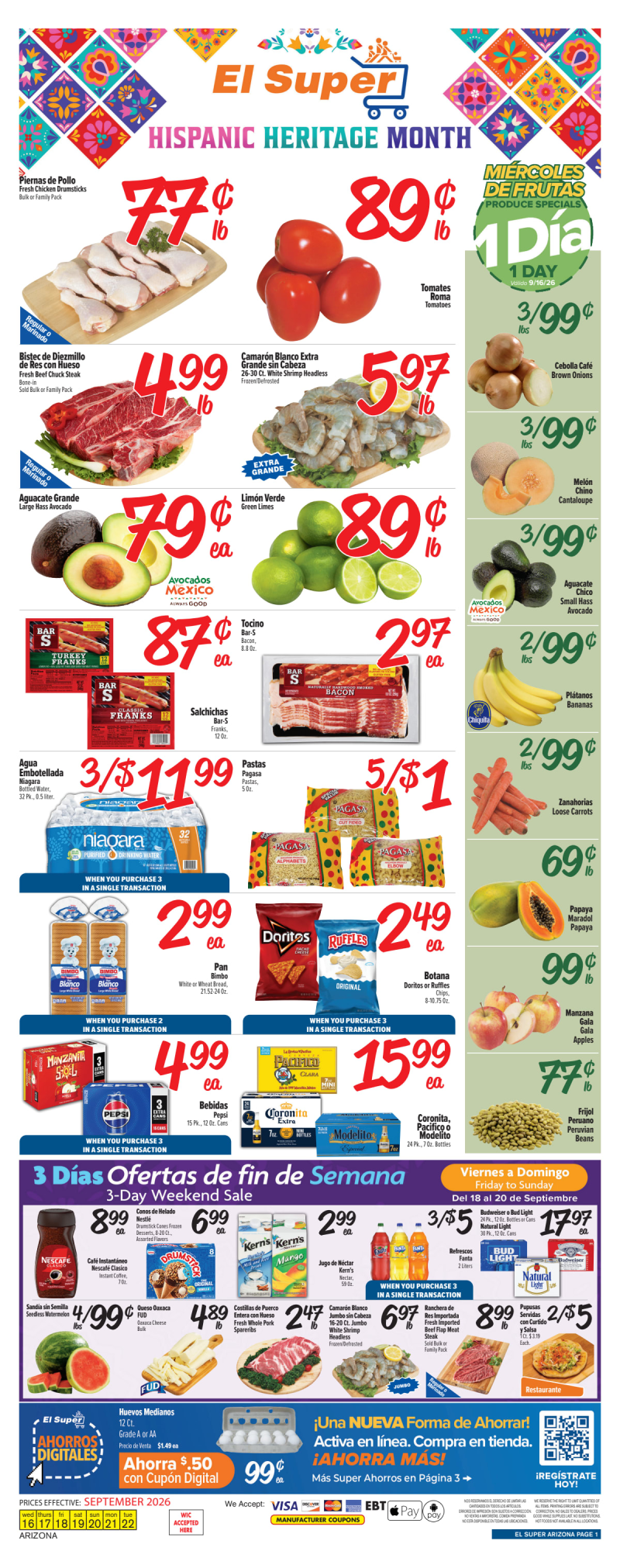 EL SUPER weekly ad Sep 16 – Sep 22, 2026 – page 1