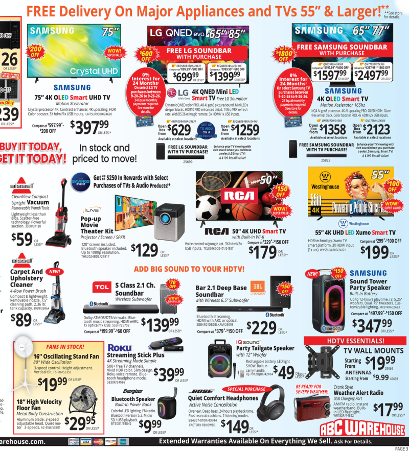 ABC WAREHOUSE weekly ad Sep 20 – Sep 26, 2026 – page 3
