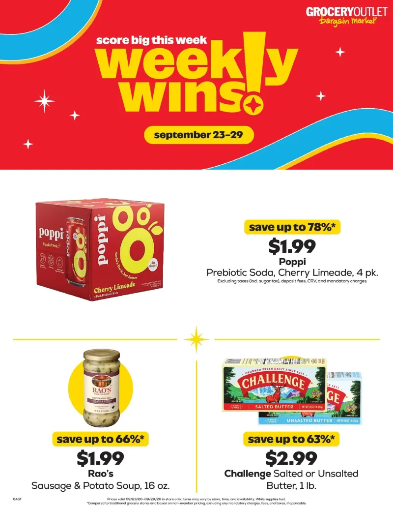 GROCERY OUTLET weekly ad Sep 23 – Sep 30, 2026 – page 1