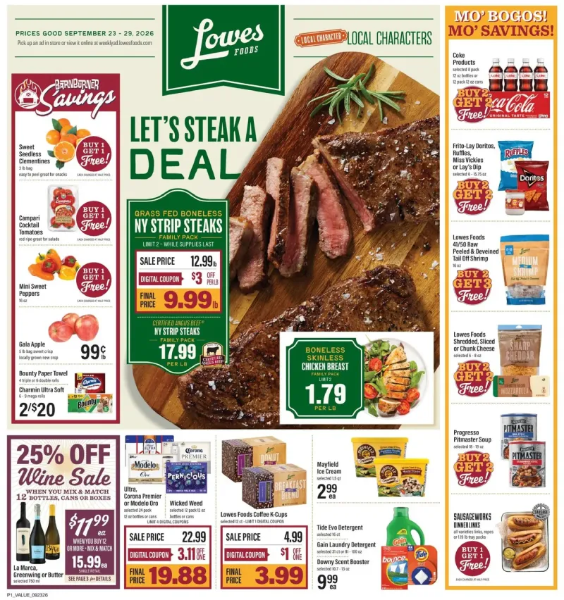 LOWES FOODS weekly ad Sep 23 – Sep 30, 2026 – page 1