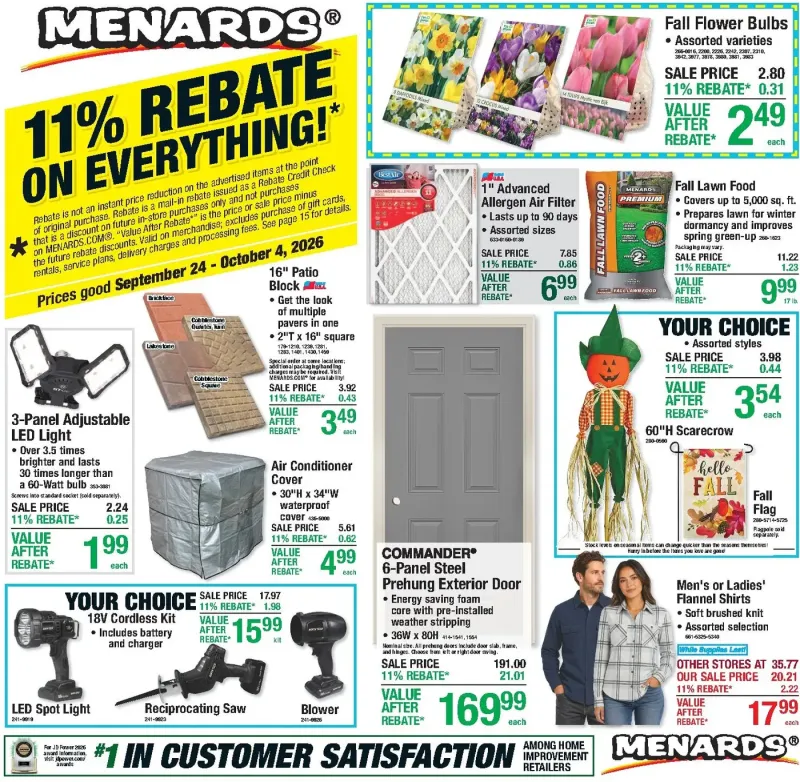 MENARDS weekly ad Sep 23 – Oct 5, 2026 – page 1