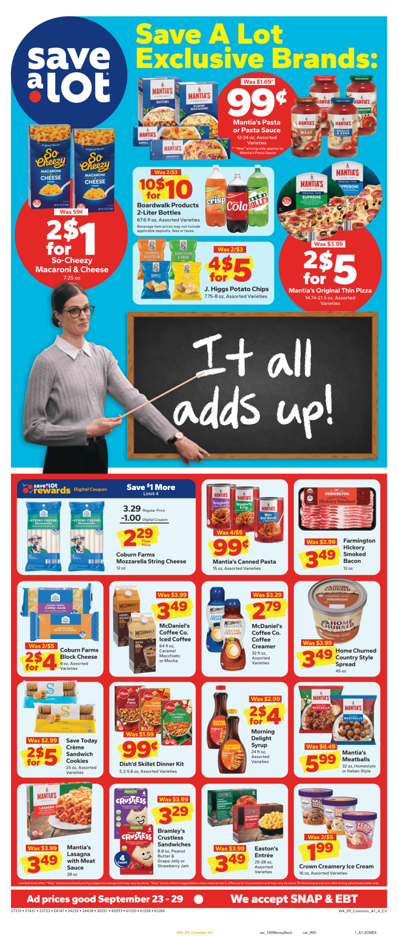 SAVE A LOT weekly ad Sep 23 – Sep 30, 2026 – page 1
