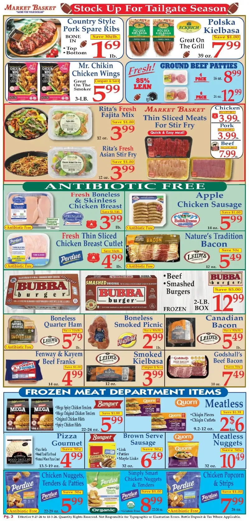 MARKET BASKET weekly ad Sep 28 – Oct 3, 2026 – page 3