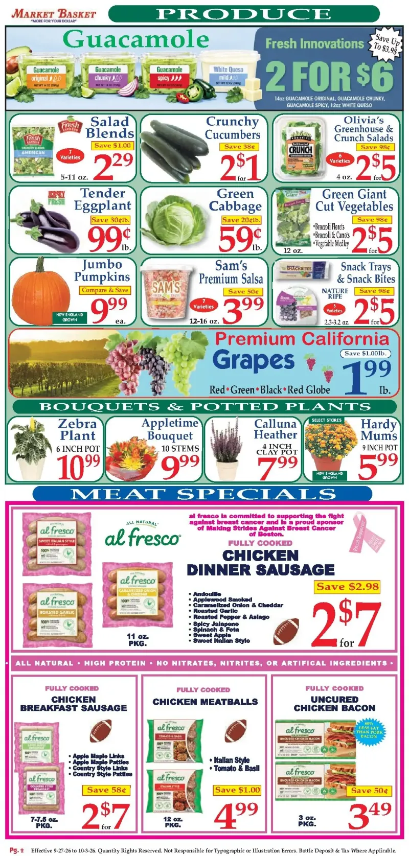 MARKET BASKET weekly ad Sep 28 – Oct 3, 2026 – page 2