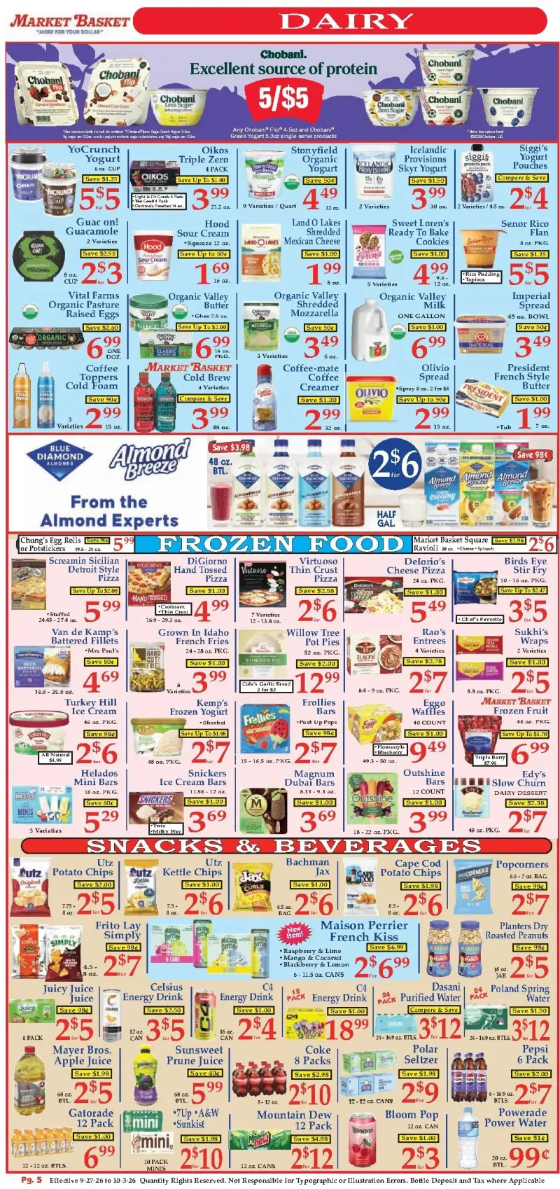 MARKET BASKET weekly ad Sep 28 – Oct 3, 2026 – page 5