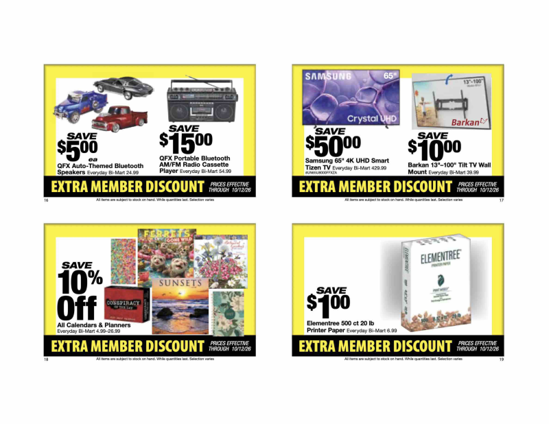 BI-MART weekly ad Sep 28 – Oct 30, 2026 – page 6