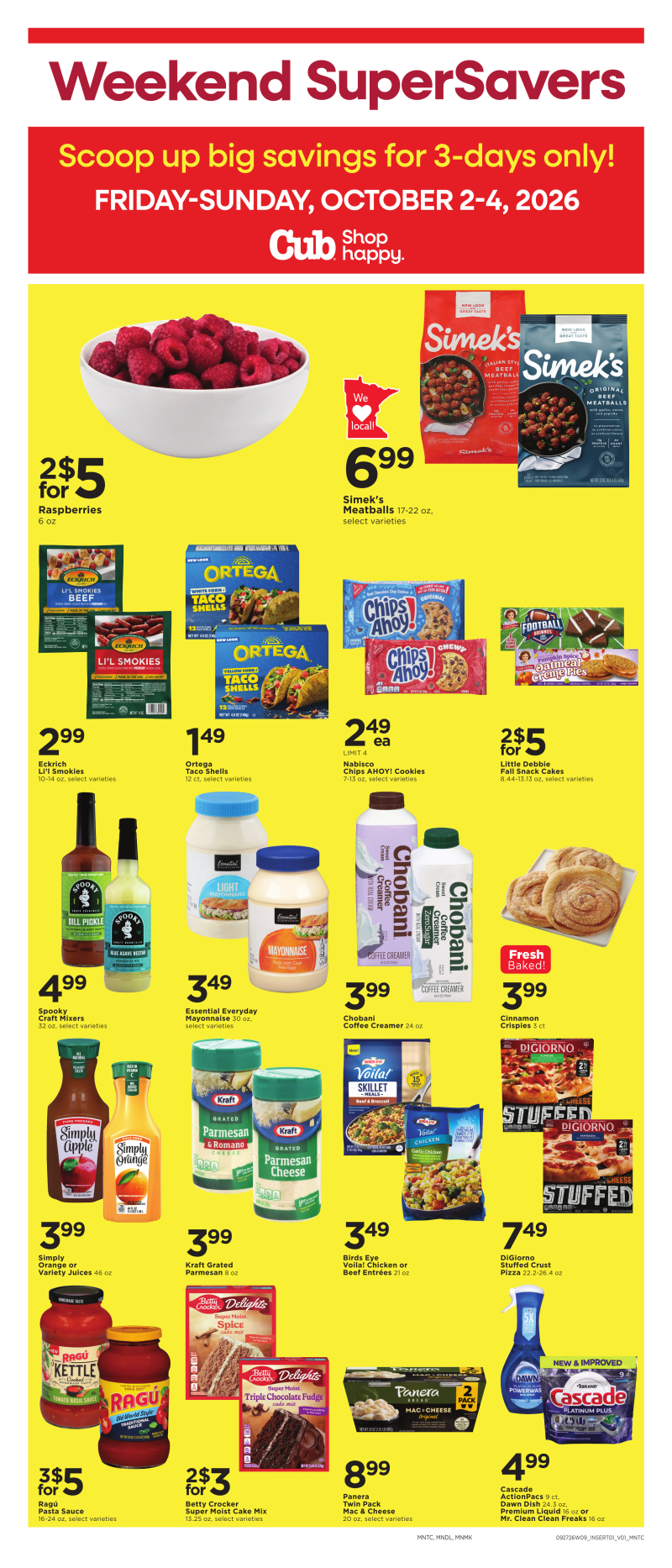 CUB FOODS weekly ad Sep 28 – Oct 5, 2026 – page 1