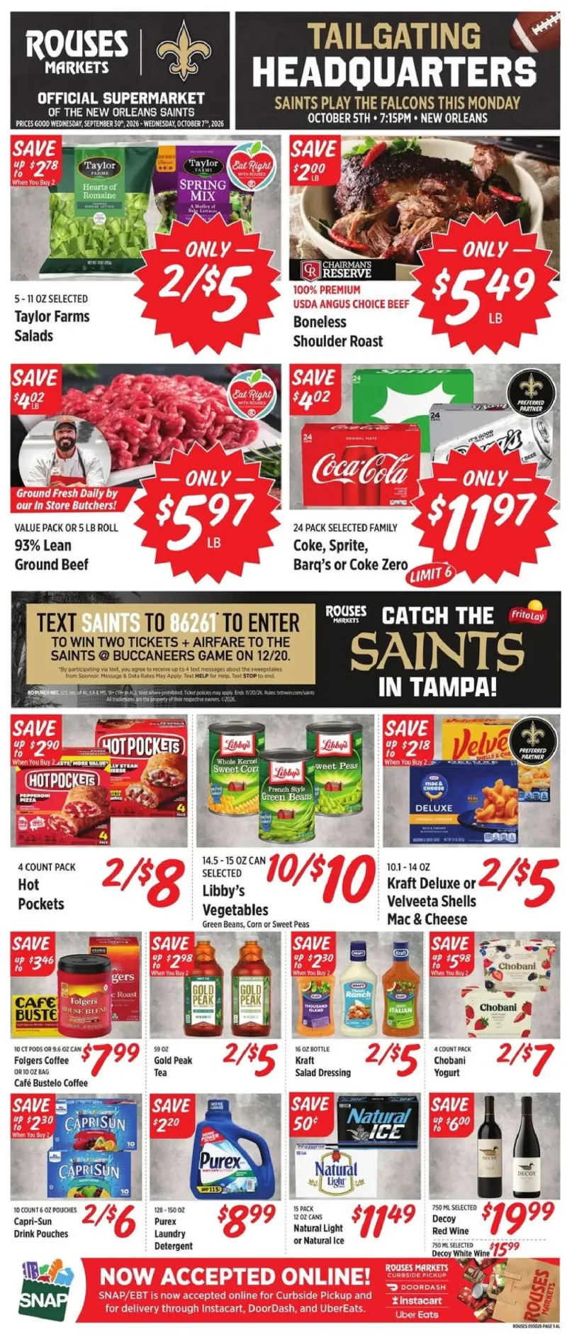 ROUSES weekly ad Sep 30 – Oct 8, 2026 – page 1