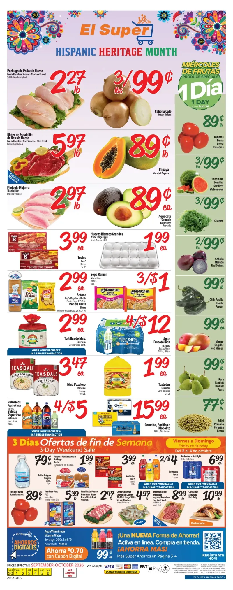 EL SUPER weekly ad Sep 30 – Oct 6, 2026 – page 1