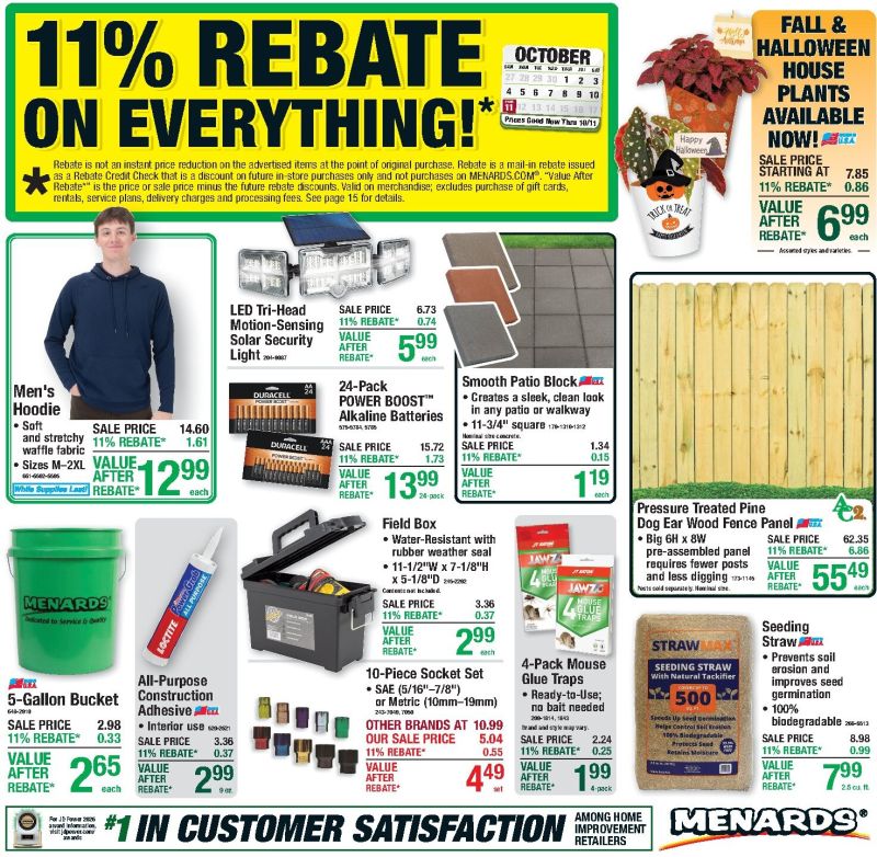 MENARDS weekly ad Sep 30 – Oct 12, 2026 – page 1