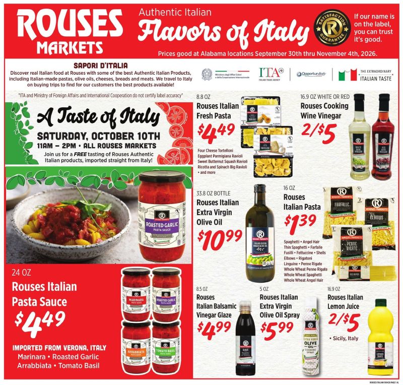 ROUSES weekly ad Sep 30 – Nov 5, 2026 – page 1