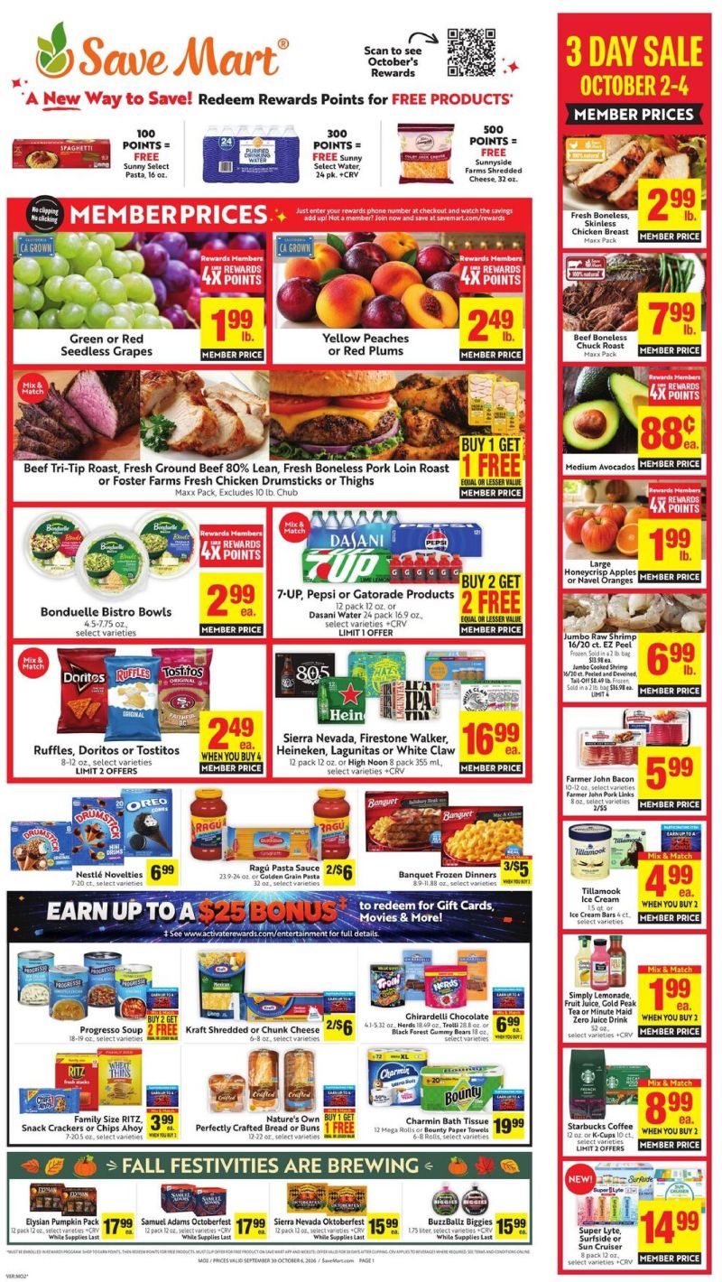 SAVE MART weekly ad Sep 30 – Oct 7, 2026 – page 1