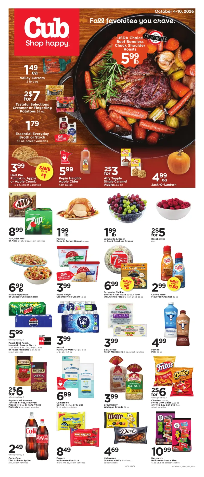 CUB FOODS weekly ad Oct 4 – Oct 11, 2026 – page 1