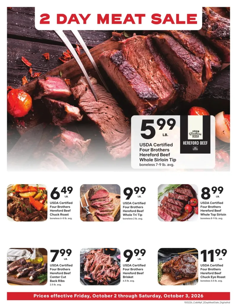 COBORN'S weekly ad Oct 2 – Oct 4, 2026 – page 1