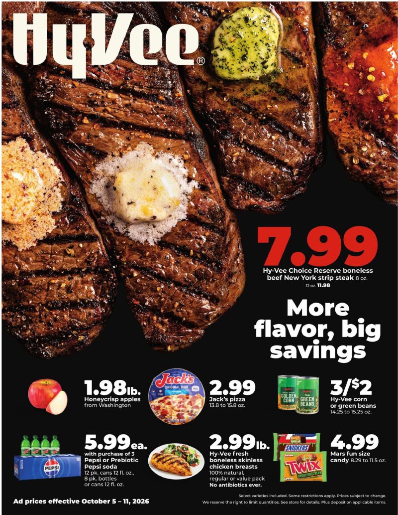 HYVEE weekly ad Oct 5 – Oct 12, 2026 – page 1