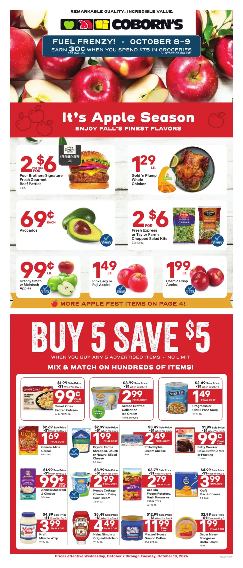 COBORN'S weekly ad Oct 7 – Oct 14, 2026 – page 1