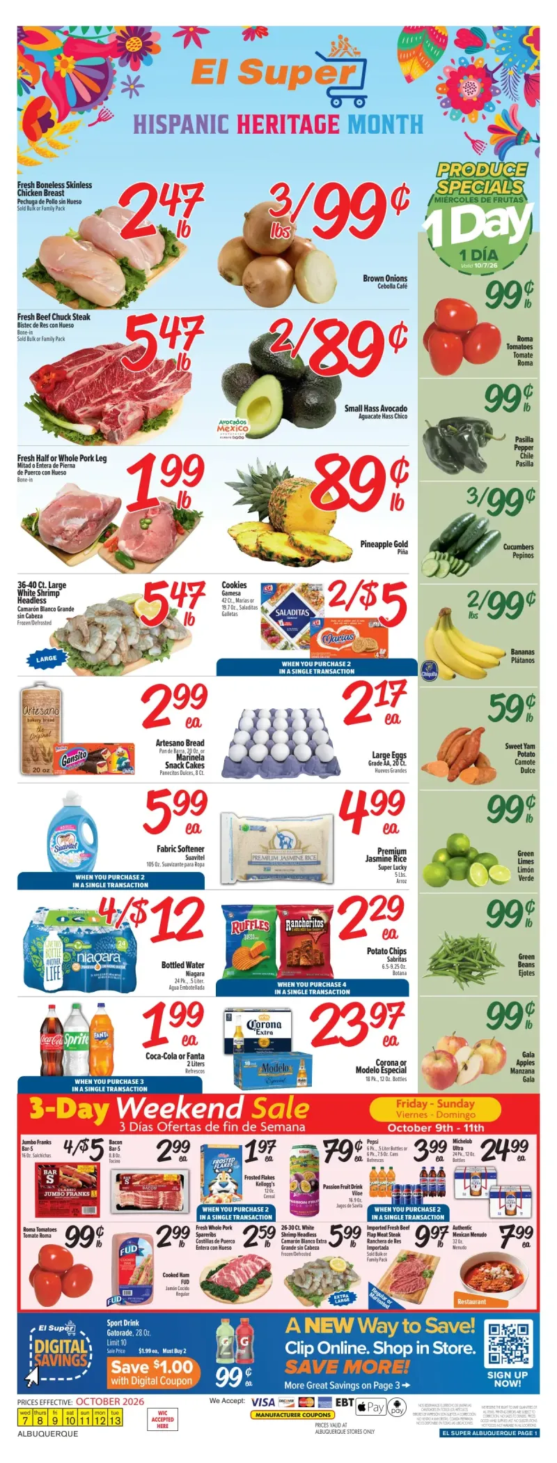 EL SUPER weekly ad Oct 7 – Oct 13, 2026 – page 1