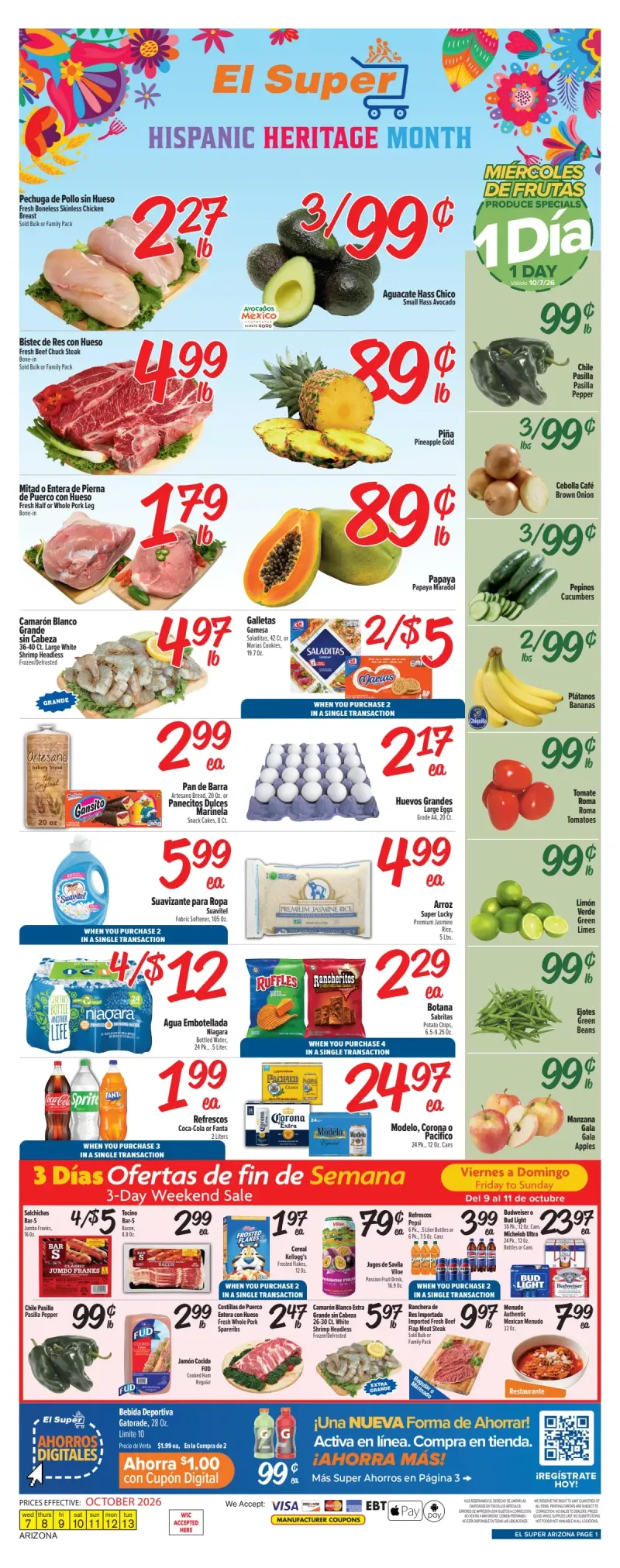 EL SUPER weekly ad Oct 7 – Oct 13, 2026 – page 1
