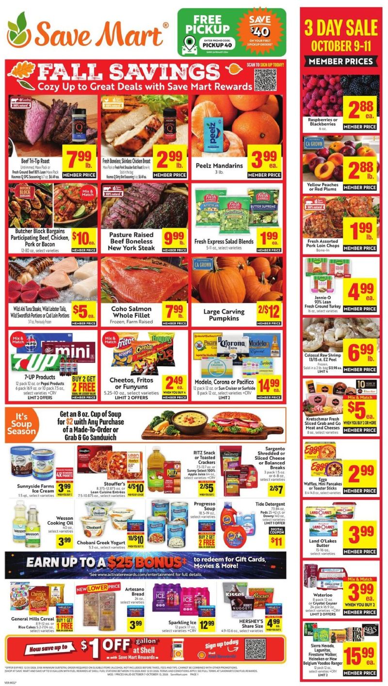 SAVE MART weekly ad Oct 7 – Oct 14, 2026 – page 1