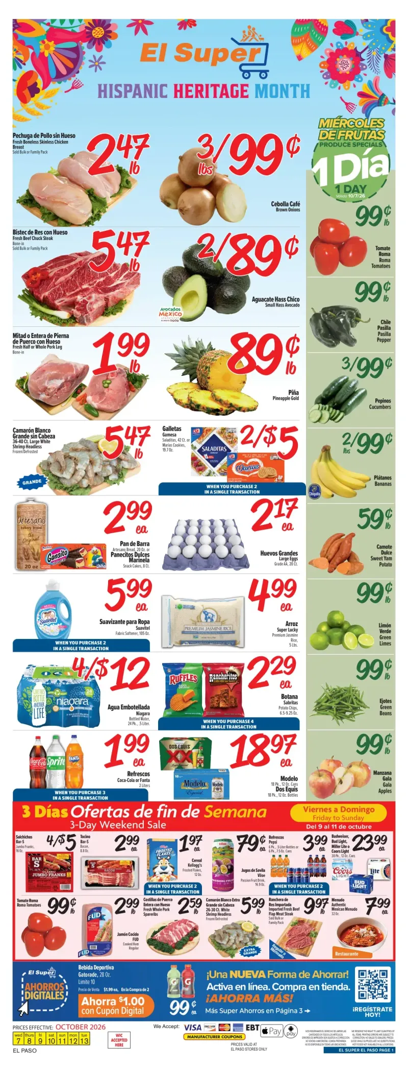EL SUPER weekly ad Oct 7 – Oct 13, 2026 – page 1