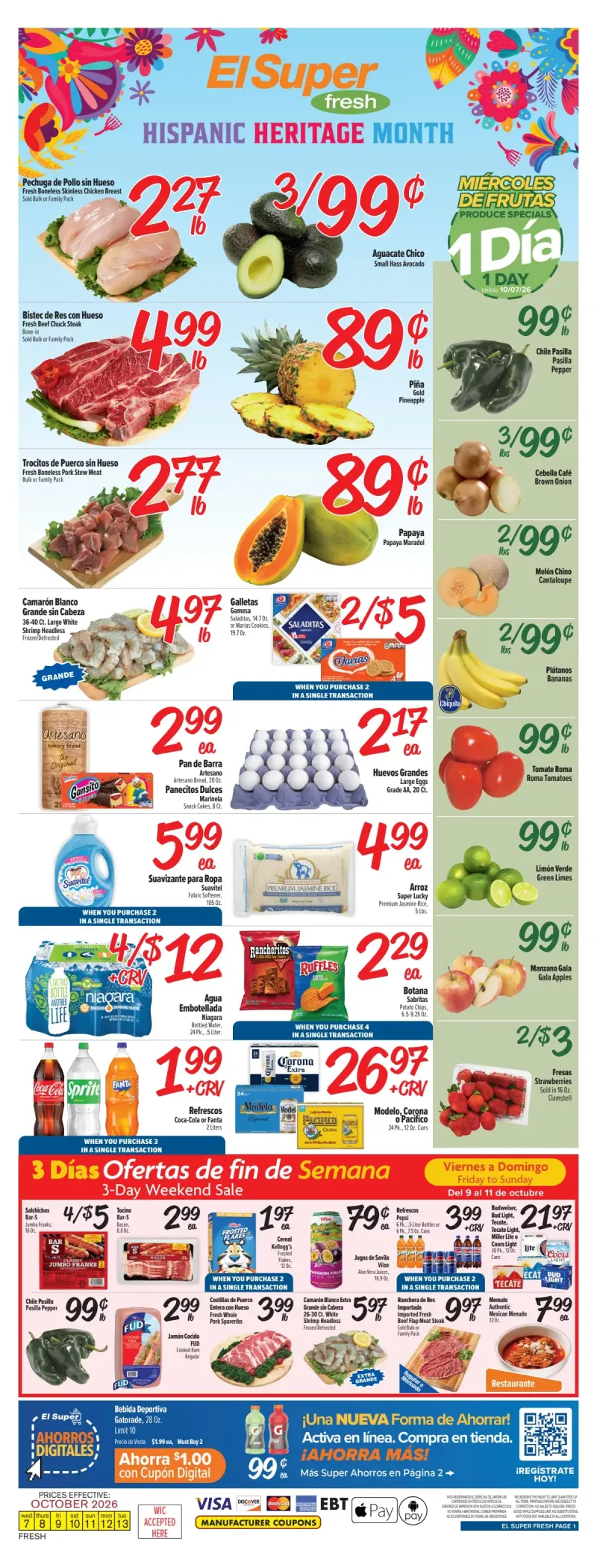 EL SUPER weekly ad Oct 7 – Oct 13, 2026 – page 1