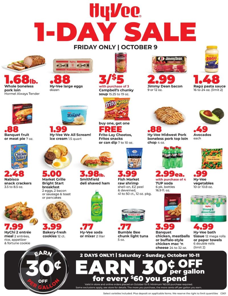 HYVEE weekly ad Oct 9 – Oct 10, 2026 – page 1