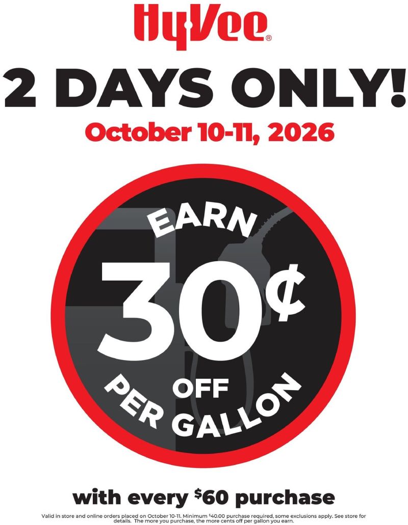 HYVEE weekly ad Oct 10 – Oct 12, 2026 – page 1