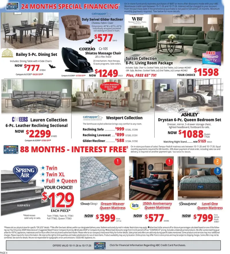 ABC WAREHOUSE weekly ad Oct 11 – Oct 17, 2026 – page 4
