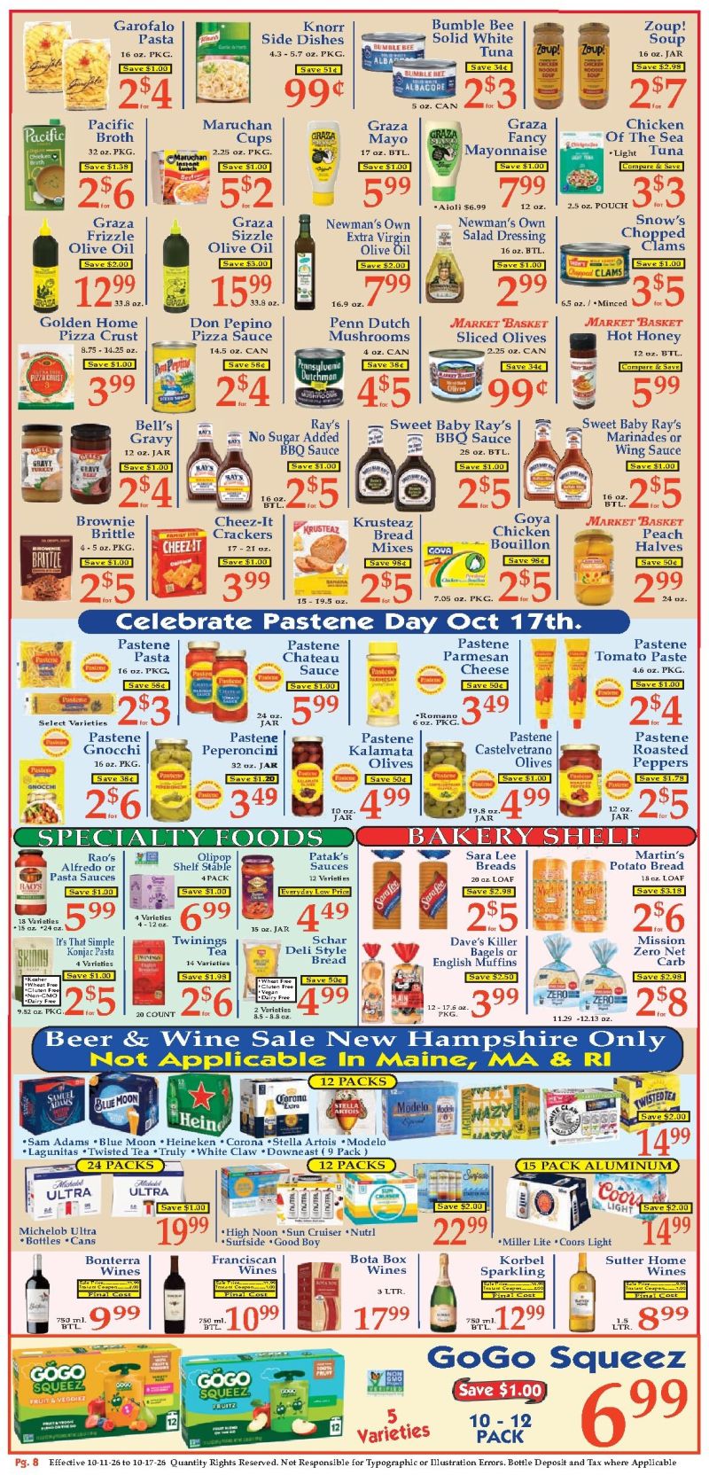 MARKET BASKET weekly ad Oct 12 – Oct 17, 2026 – page 8