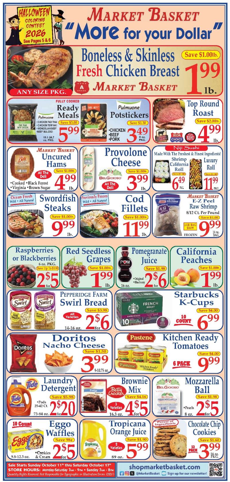 MARKET BASKET weekly ad Oct 12 – Oct 17, 2026 – page 1