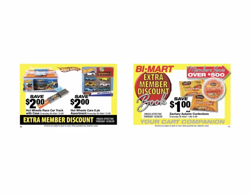 BI-MART weekly ad Oct 12 – Nov 14, 2026 – page 1