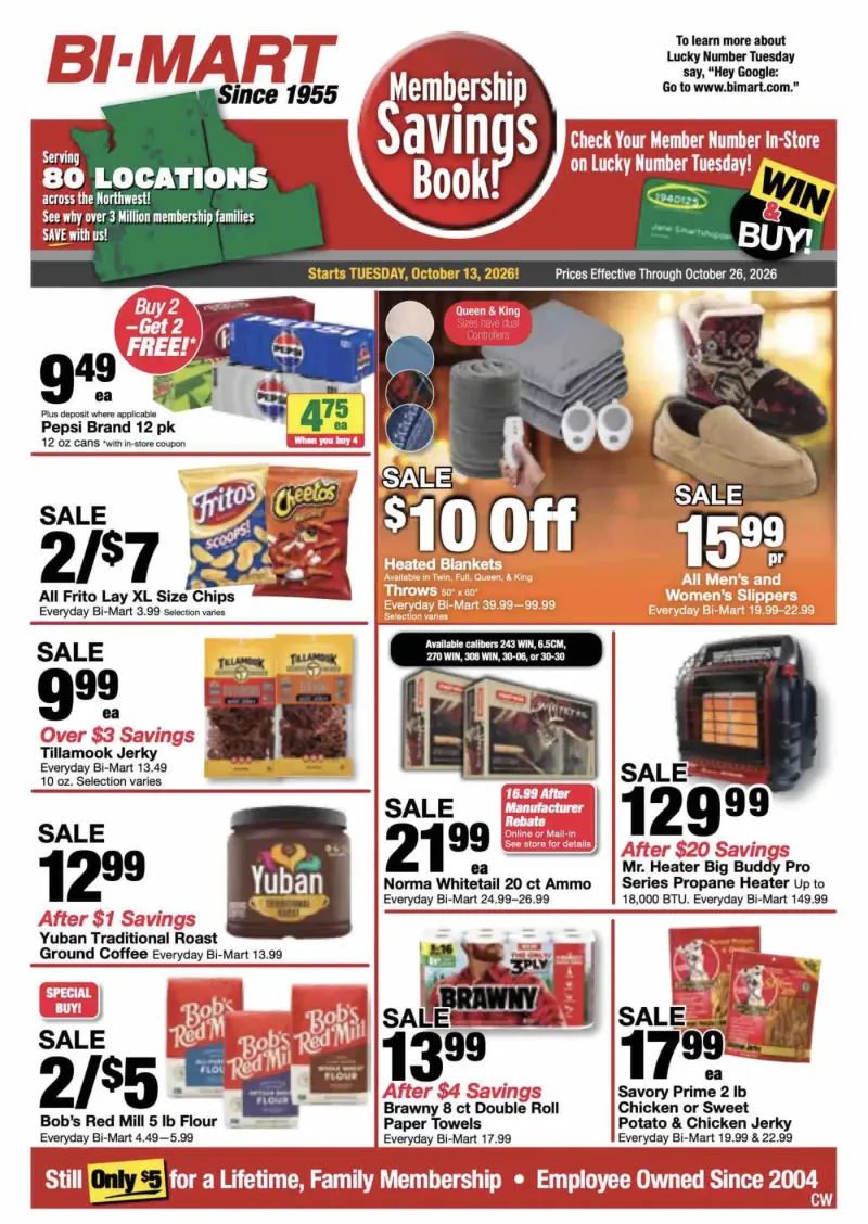 BI-MART weekly ad Oct 13 – Nov 15, 2026 – page 1