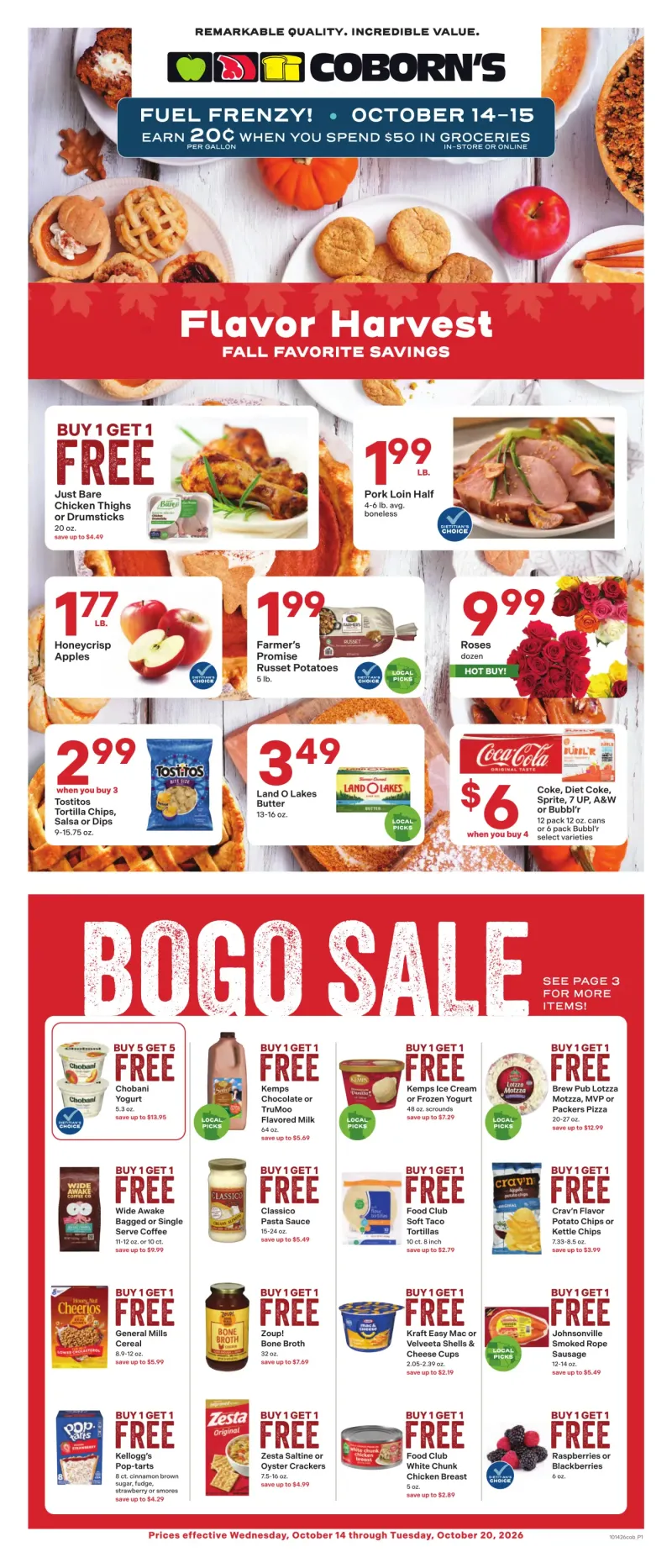 COBORN'S weekly ad Oct 14 – Oct 21, 2026 – page 1