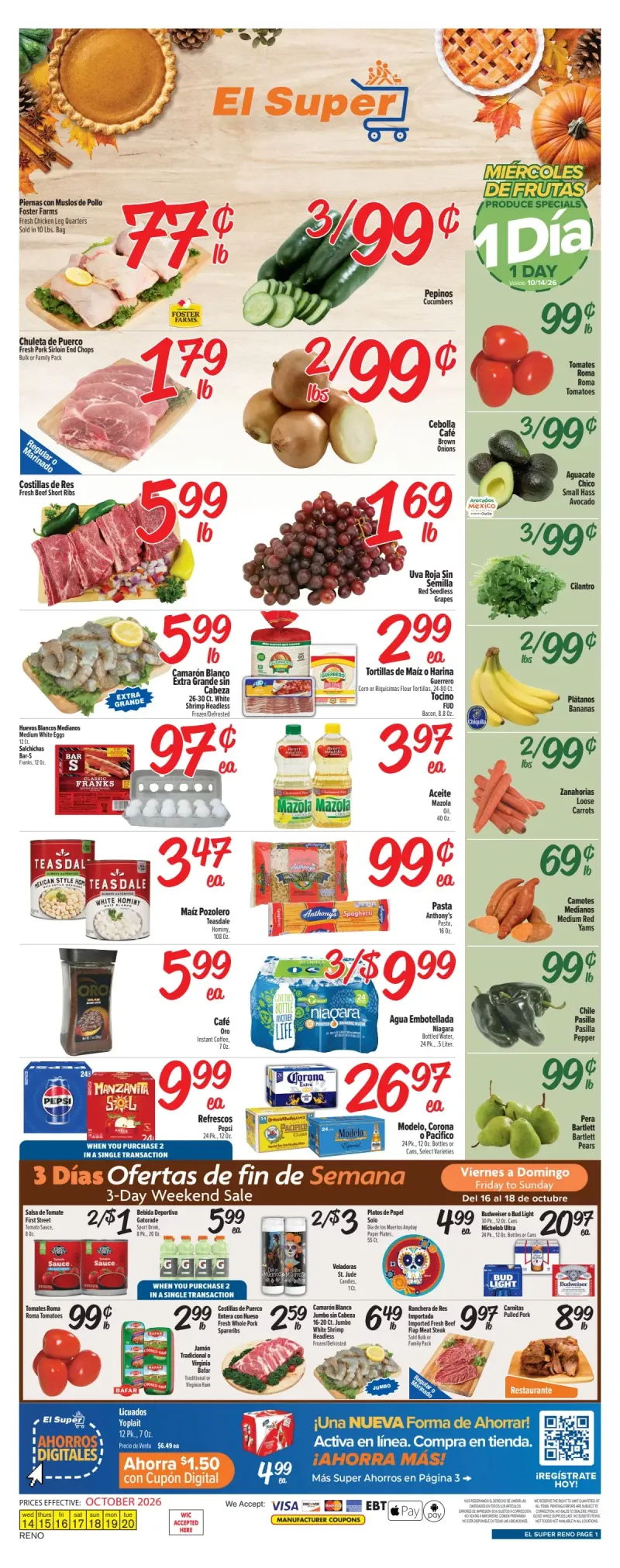 EL SUPER weekly ad Oct 14 – Oct 20, 2026 – page 1