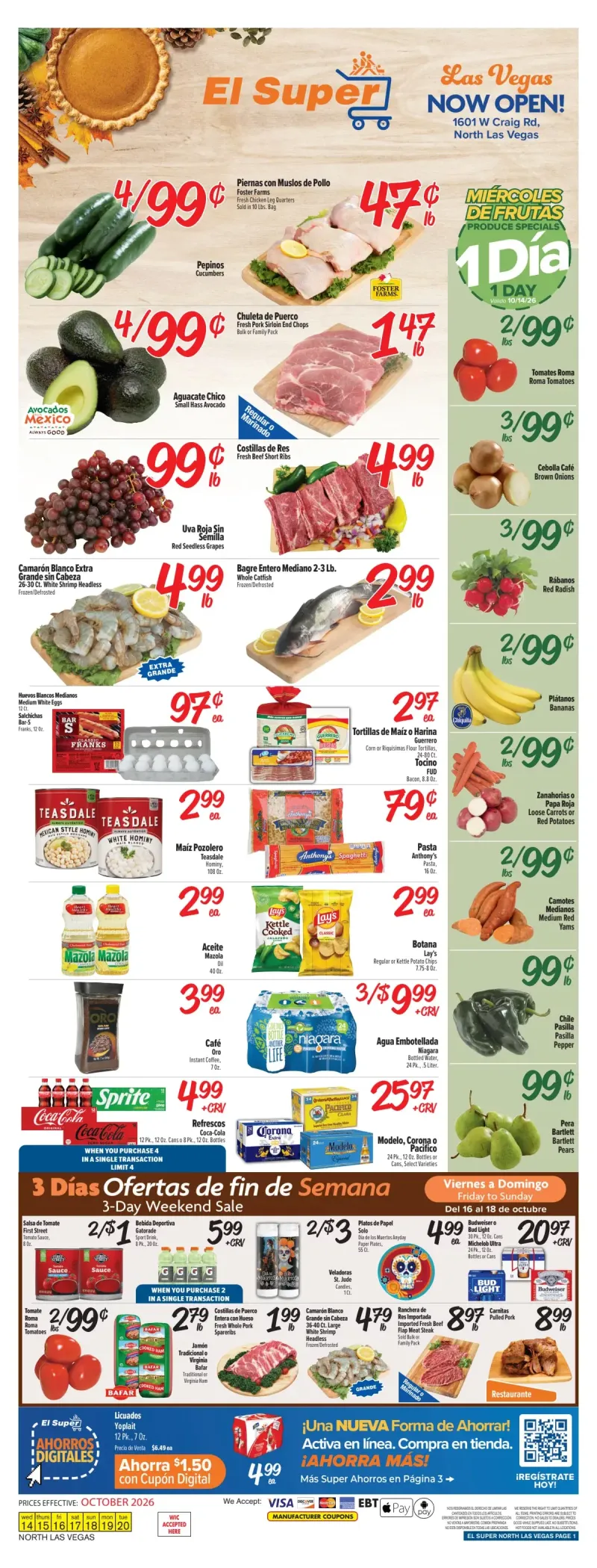 EL SUPER weekly ad Oct 14 – Oct 20, 2026 – page 1