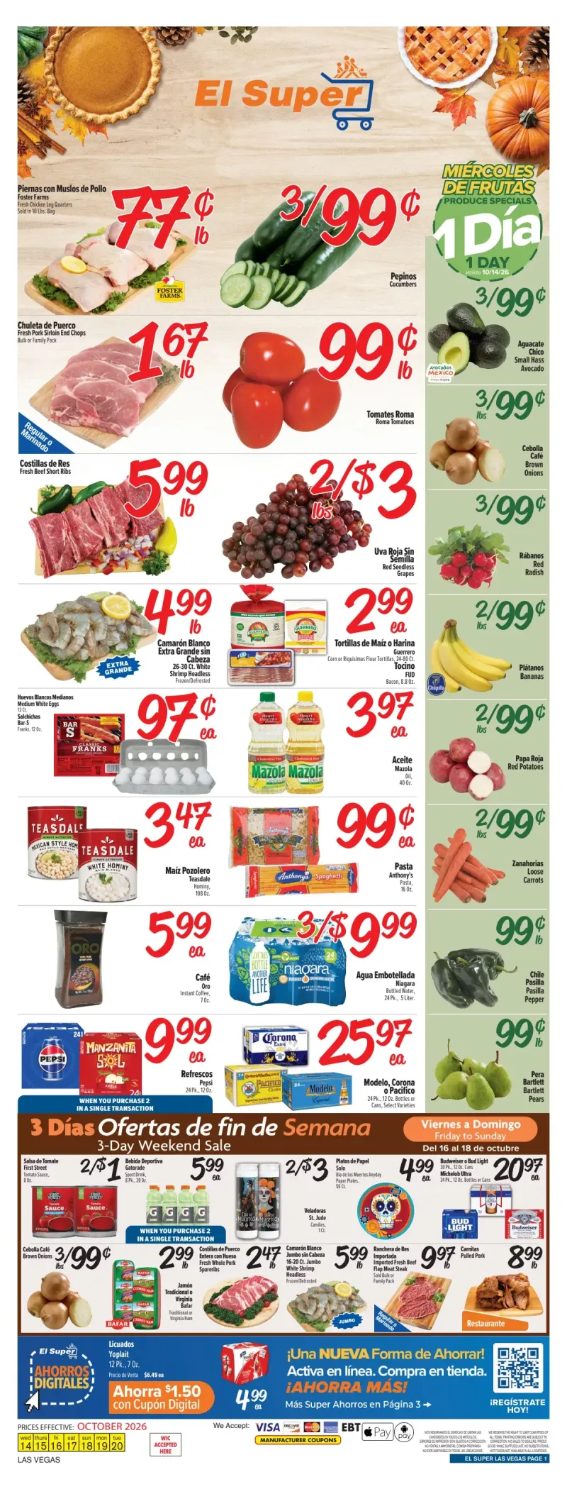 EL SUPER weekly ad Oct 14 – Oct 20, 2026 – page 1