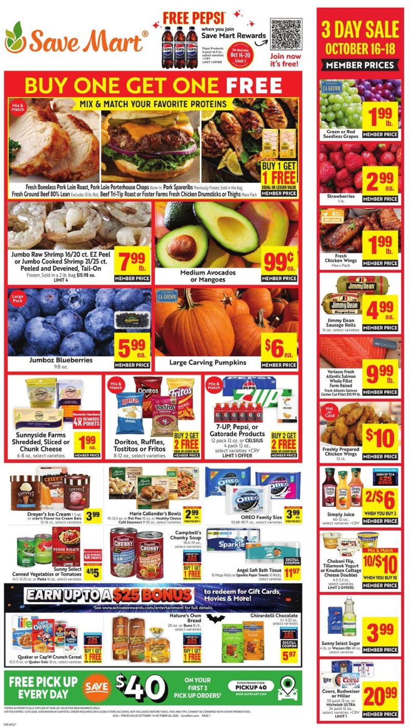 SAVE MART weekly ad Oct 14 – Oct 21, 2026 – page 1