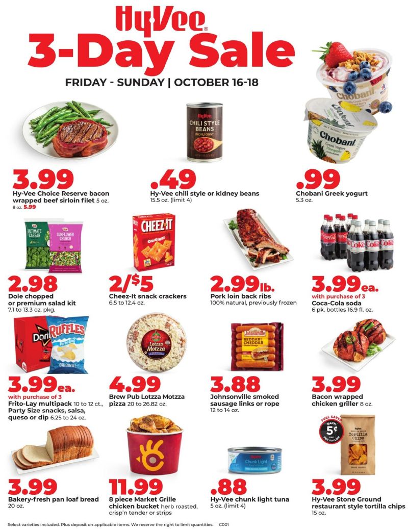 HYVEE weekly ad Oct 16 – Oct 19, 2026 – page 1
