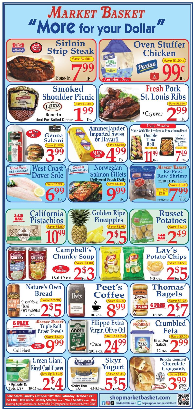 MARKET BASKET weekly ad Oct 19 – Oct 24, 2026 – page 1