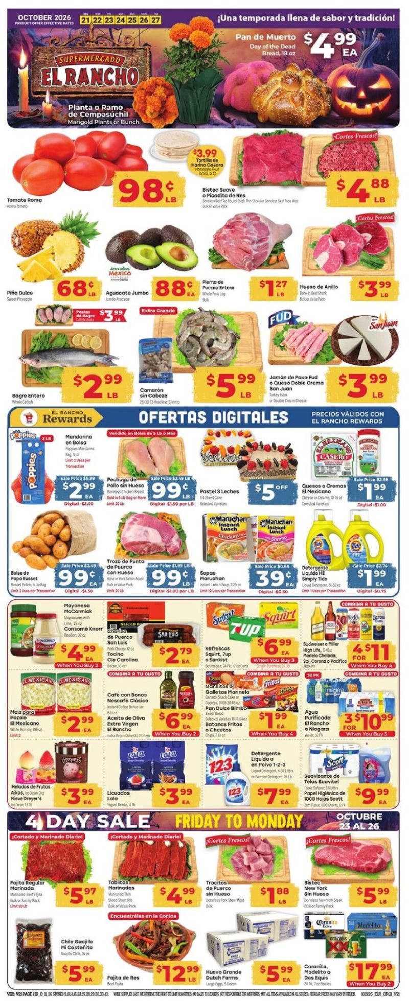 EL RANCHO weekly ad Oct 21 – Oct 28, 2026 – page 1