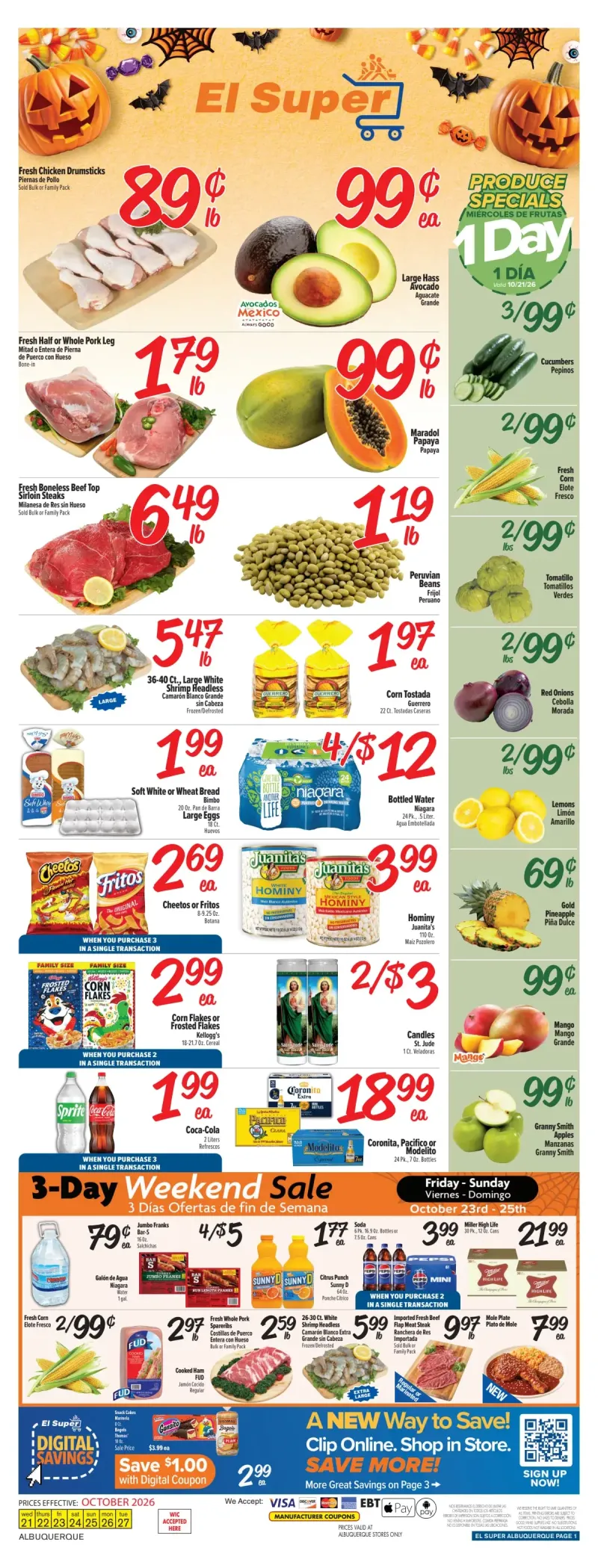 EL SUPER weekly ad Oct 21 – Oct 27, 2026 – page 1