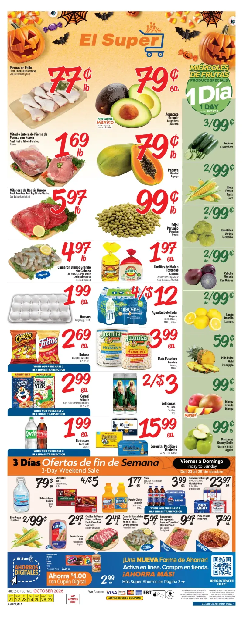 EL SUPER weekly ad Oct 21 – Oct 27, 2026 – page 1