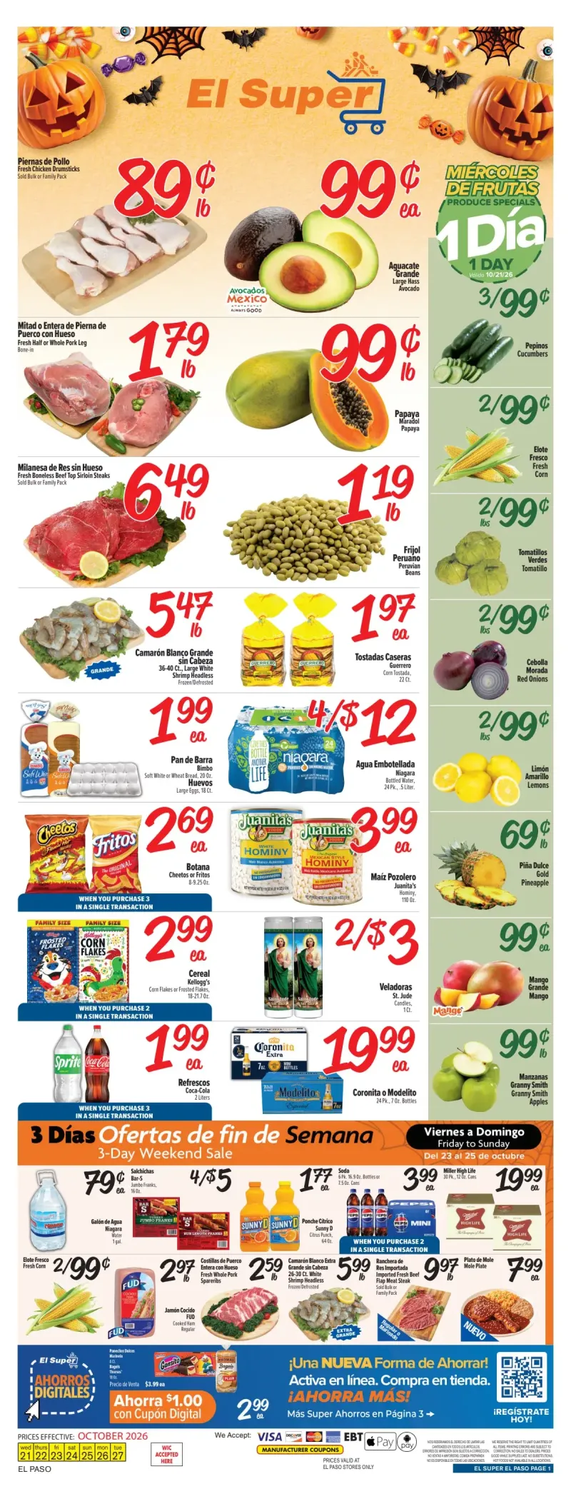 EL SUPER weekly ad Oct 21 – Oct 27, 2026 – page 1
