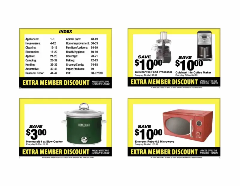 BI-MART weekly ad Oct 26 – Nov 28, 2026 – page 2