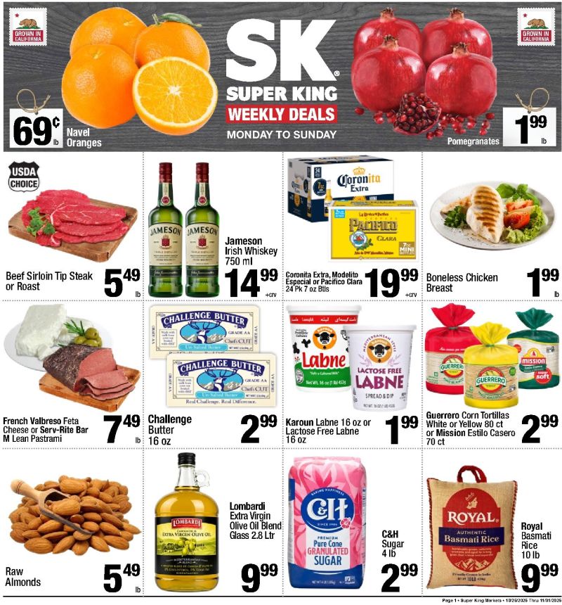 SUPER KING weekly ad Oct 26 – Nov 1, 2026 – page 1