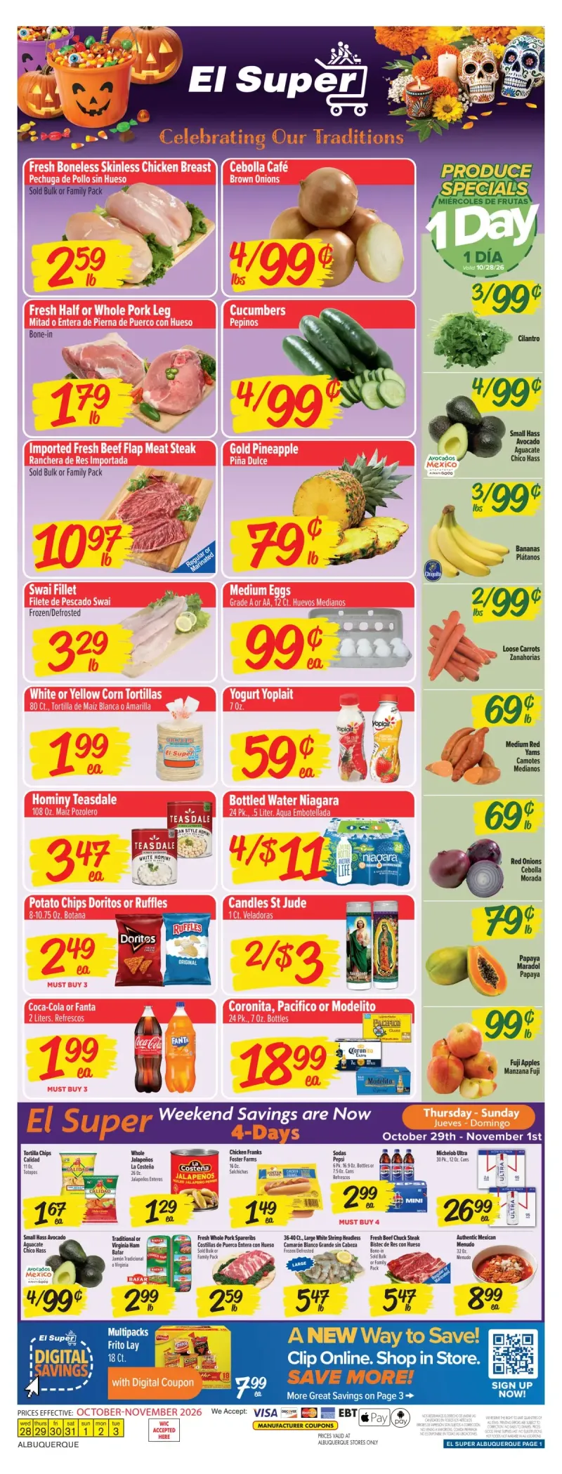 EL SUPER weekly ad Oct 28 – Nov 3, 2026 – page 1