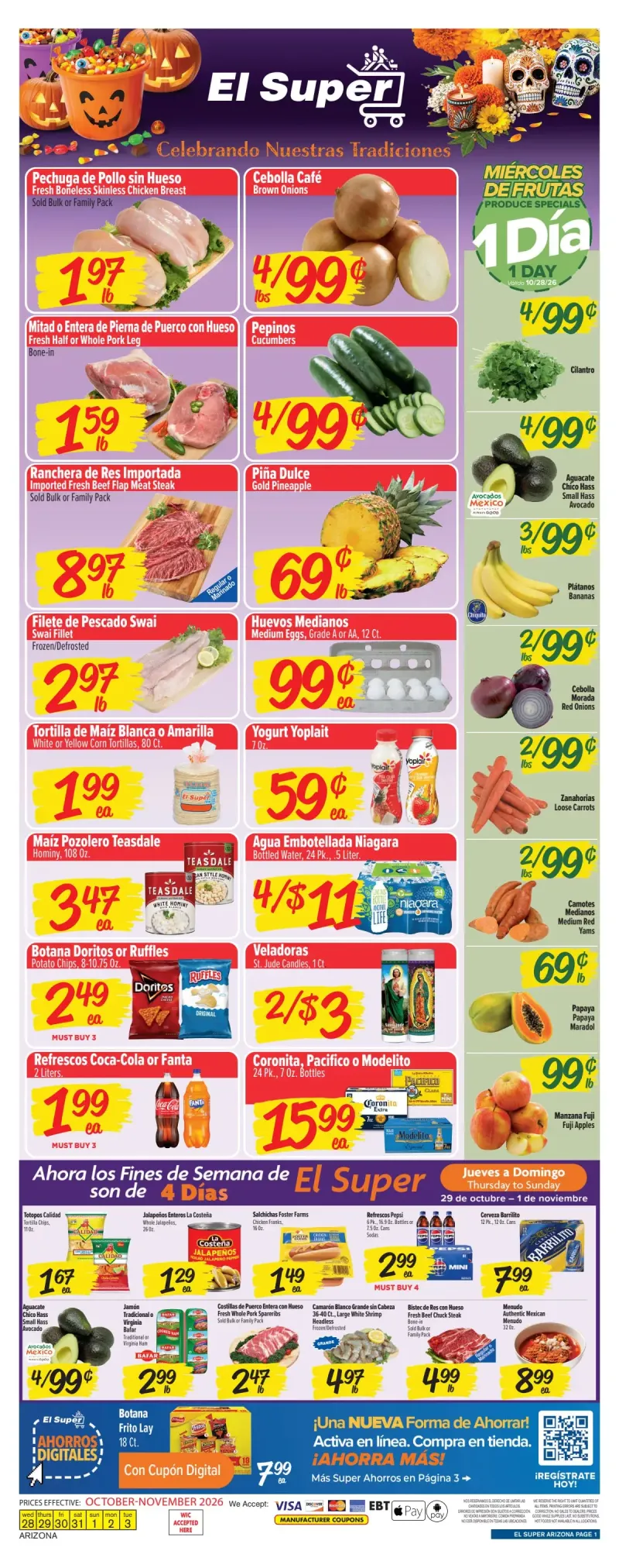 EL SUPER weekly ad Oct 28 – Nov 3, 2026 – page 1
