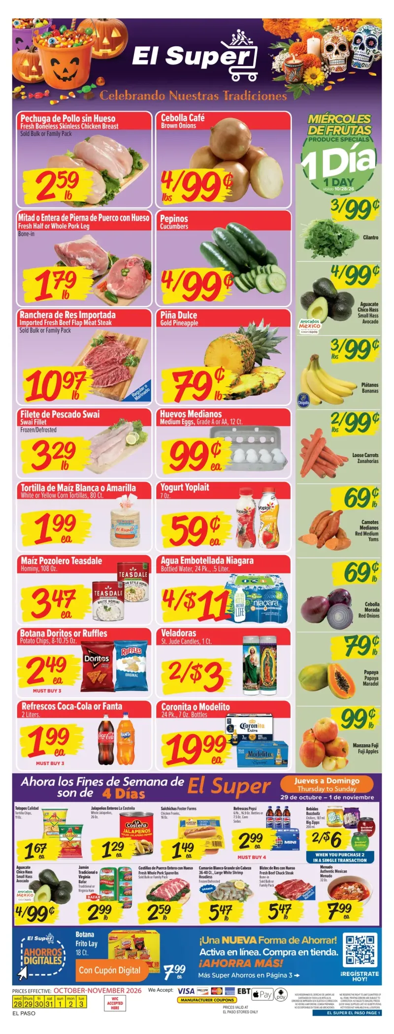 EL SUPER weekly ad Oct 28 – Nov 3, 2026 – page 1