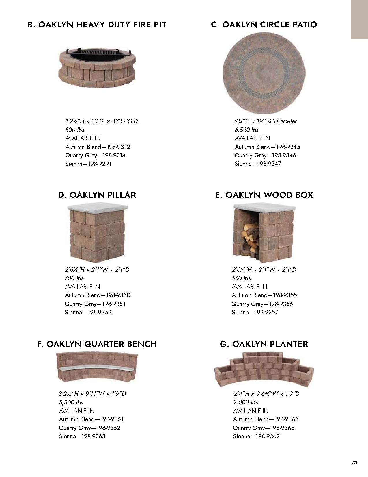 Outdoor Living Block Catalog - Page 31
