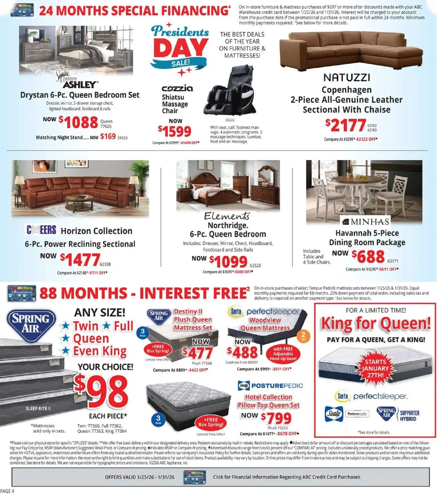 ABC Warehouse offer from 01/25/2026 - Page 4
